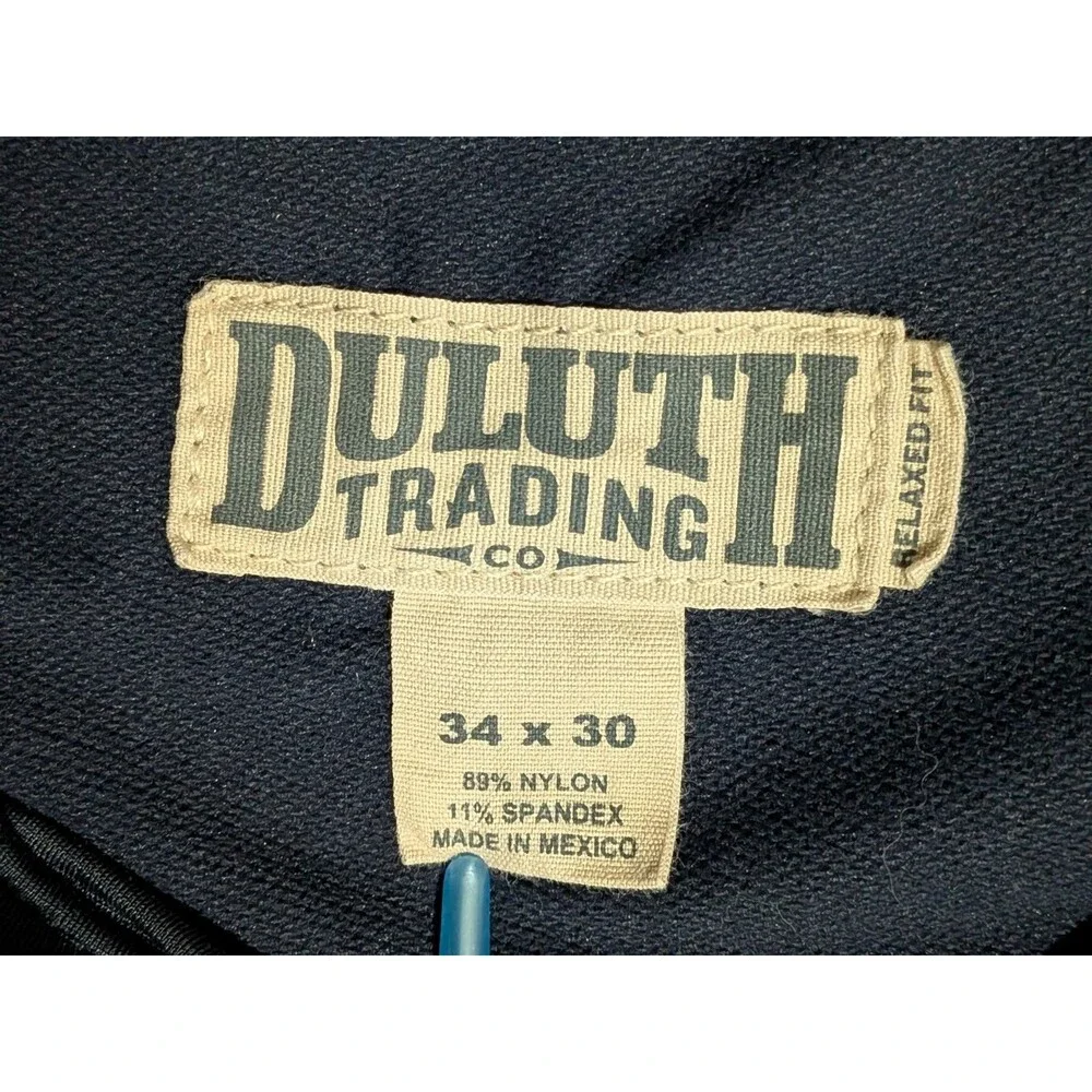 Duluth Trading Flexpedition Pants Mens 34x30 (33x30) Relaxed Fit Blue